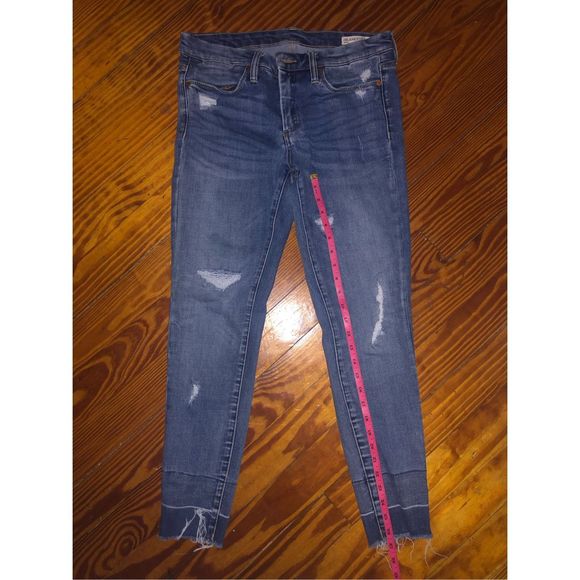 Anthropologie BLANK NYC NITRO Blue Worn Skinny Jeans Size 29 - Picture 7 of 8